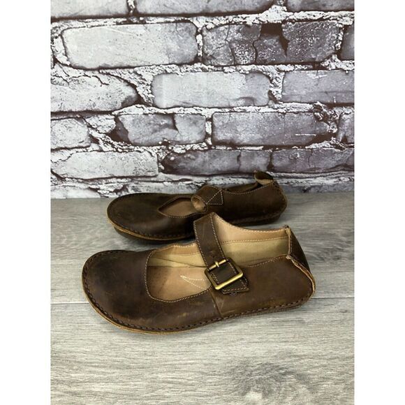 Clarks Unstructured Brown Nubuck Leather Strap Clogs Shoes Women Sz 6.5M US/37EU - Picture 15 of 16